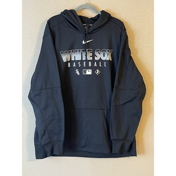 Men's 3XL NWOT Chicago White Sox Nike Authentic Therma Pullover Hoodie Black